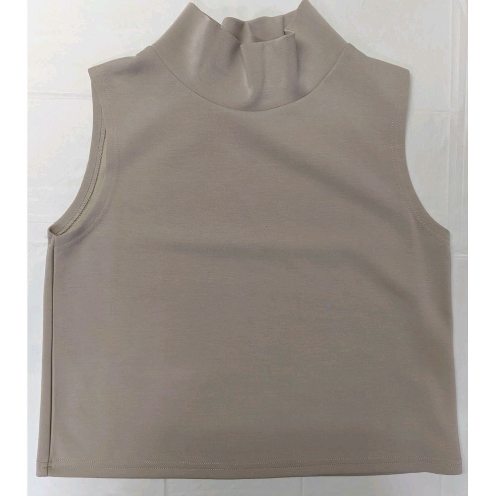 P Cill Sleeveless Beige Blouse Women's Size M.    (1427)